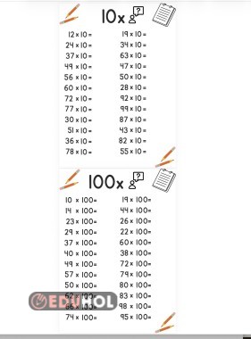 10 ve 100 ile çarpma işlemi