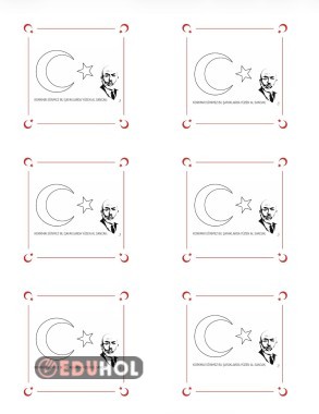 Bayrak Yaka Kartı Boyama