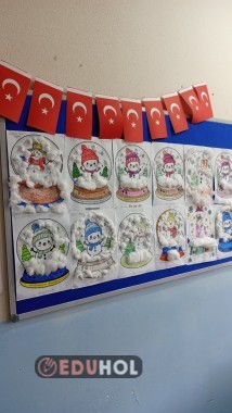 Pamuklarla Kar Küresi Süsleyelim