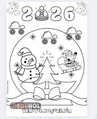 Yeni Yıl 2026 Hoşgeldin Boyama
