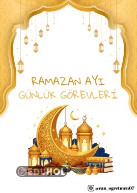RAMAZAN AYI GÜNLÜK GÖREVLER - 30 GÜN