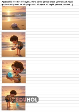 YARATICI YAZMA ÇALIŞMASI- DENİZ KABUĞU