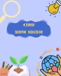 4.SINIF SOSYAL BİLGİLER 4.ÜNİTE DEĞERLENDİRME SORULARI