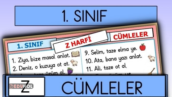 1. Sınıf - Z harfi Cümleler