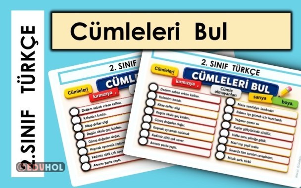 2. Sınıf - Türkçe - Cümleleri Bul