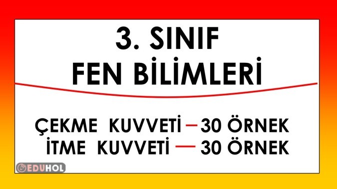 3. Sınıf - Fen Bilimleri - Çekme ve İtme Kuvveti Örnekleri