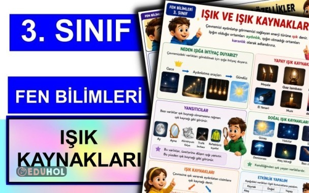 3. Sınıf - Fen Bilimleri - Işık Kaynakları