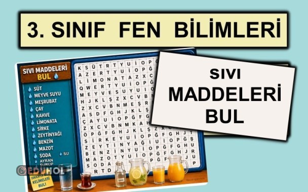 3. Sınıf - Fen Bilimleri - Sıvı Maddeleri Bul