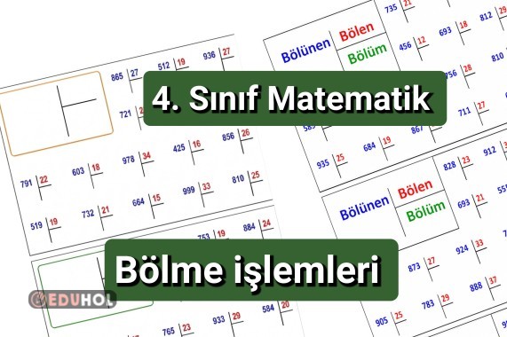4. Sınıf Matematik Bölme işlemleri