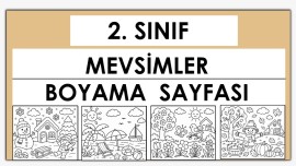 2. Sınıf - Boyama Sayfası Mevsimler