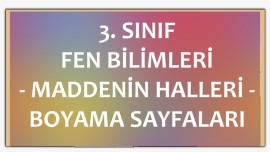 3. Sınıf - Fen Bilimleri - Maddenin Halleri - Boyama Sayfaları