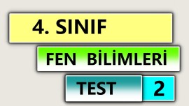 4. Sınıf - Fen Bilimleri - TEST 2