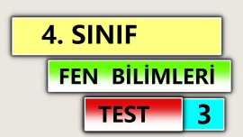 4. Sınıf - Fen Bilimleri - Test 3