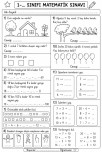 1. Sınıf Matematik Karışık Sorular