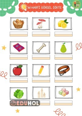 M harfi görsel dikte