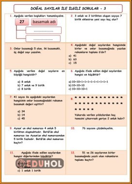 Basamak Değerleri ile İlgili Karma Sorular