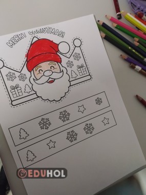 NOEL BABA TAÇ ŞABLONU