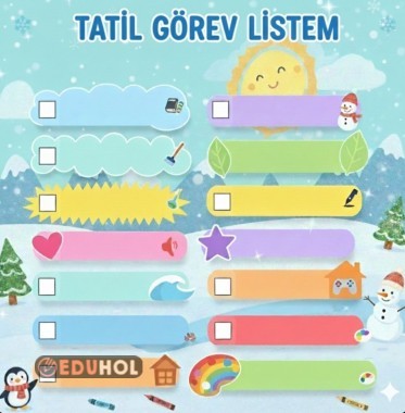 tatil görev listesi tüm sınıflara uygun olarak düzenledim