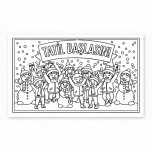 poster boyama - tatil başlasın sömestr özel