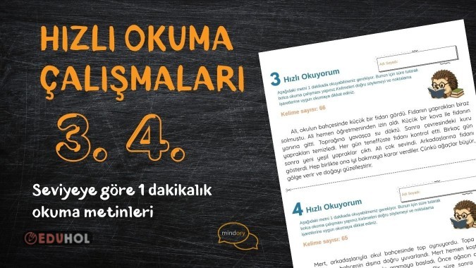 2. Sınıf 1 Dakikalık Hızlı Okuma Metinleri