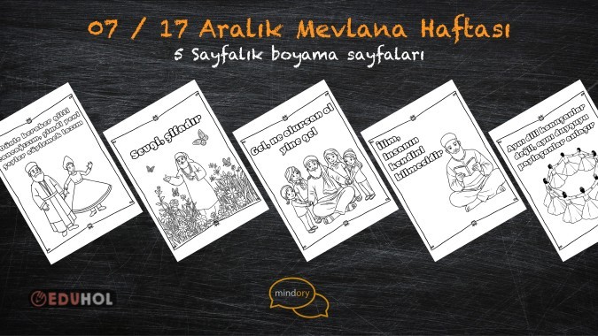 Mevlana Haftası  Boyama Sayfaları; 5 adet