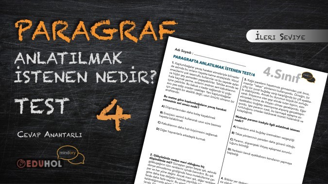 Paragraf; Anlatılmak İsteneni Bulma Testi - 3