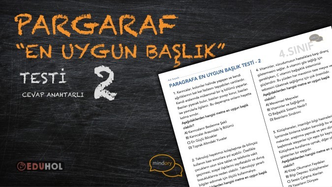 Paragrafa En Uygun Başlık Testi 2