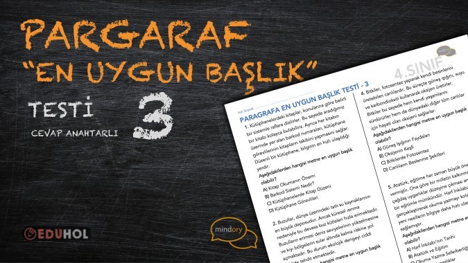 Paragrafa En Uygun Başlık Testi 3