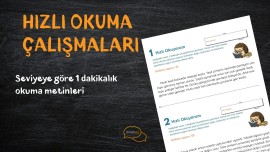 2. Sınıf 1 Dakikalık Hızlı Okuma Metinleri