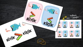 Büyük - Küçük Sembolleri; afiş ve defter çalışması