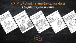 Mevlana Haftası  Boyama Sayfaları; 5 adet