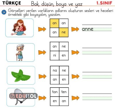 Dikte çalışması (Anetilok sesleri )