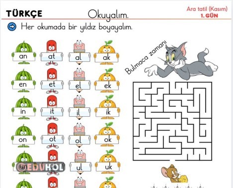 Kasım Ara Tatil Çalışma Etkinlikleri