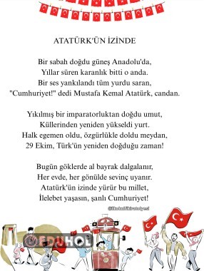 29 EKİM CUMHURİYET BAYRAMI ŞİİR -ATATÜRK’ÜN İZİNDE