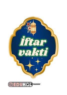Ramazan Ayı İftar Vakti Pano İçin Pdf