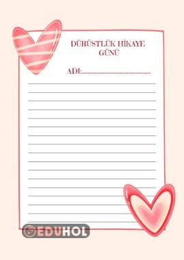 ÇEDES ARALIK 1. HAFTA HİKAYE YAZMA