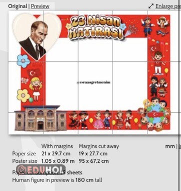 Hatıra Çerçevesi şablonu 23 Nisan