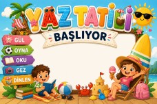 Yaz Tatili Panosu Dijital