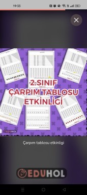 2.sınıf çarpım tablosu