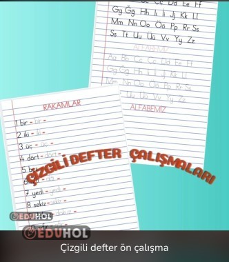 Çizgili defter ön çalışma