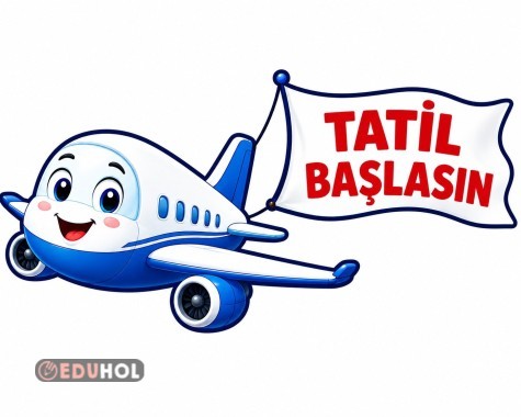 Tatil panosu uçak görseli