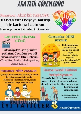 Kasım Ara Tatili Görevleri