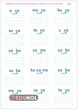 Heceden Kelime Oluşturma Tüm Heceler Basara Yöntemi