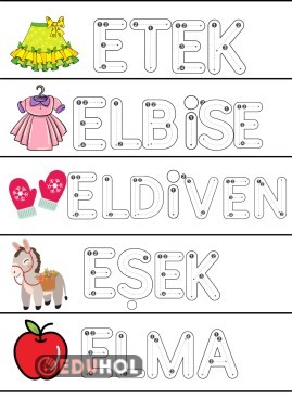 E sesi ile başlayan kelimeler