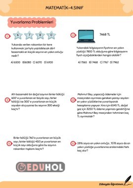 yuvarlama problemleri