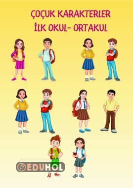 çocuk karakterler ilkokul ortaokul