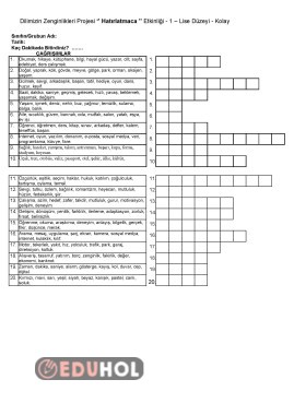 Dilimizin Zenginlikleri Projesi ‘’ Hatırlatmaca ’’ Etkinliği