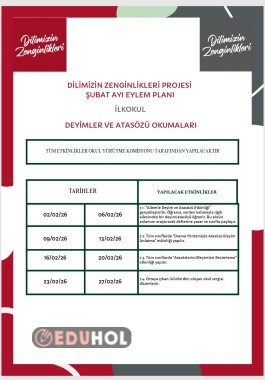 DİLİMİZİN ZENGİNLİKLERİ PROJESİ ŞUBAT AYI EYLEM PLANI Deyimler ve Atasözü okumaları.pdf