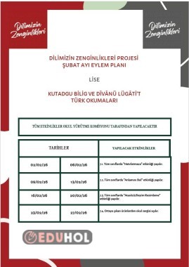 Dilimiziz zenginlikleri projesi lise eylem planı