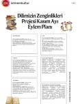 Dilimizin zenginlikleri projesi kasım ayı eylem planı